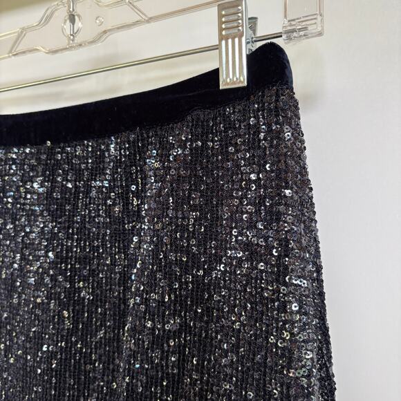 Free People Sequin Mesh Wild Child Mini Skirt Party Event Sparkle Disco Size 2 - Picture 4 of 9